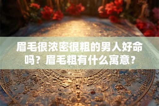 眉毛很浓密很粗的男人好命吗?眉毛粗有什么寓意? 眉毛很浓密很粗的男人好命吗?眉毛粗有什么寓意?