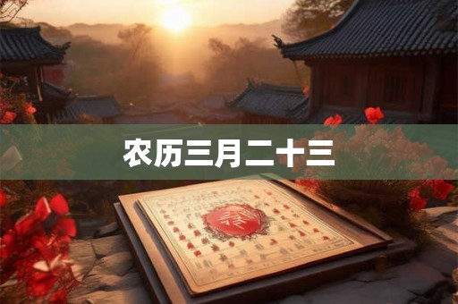 农历三月二十三