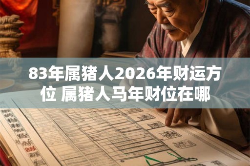 83年属猪人2026年财运方位 属猪人马年财位在哪