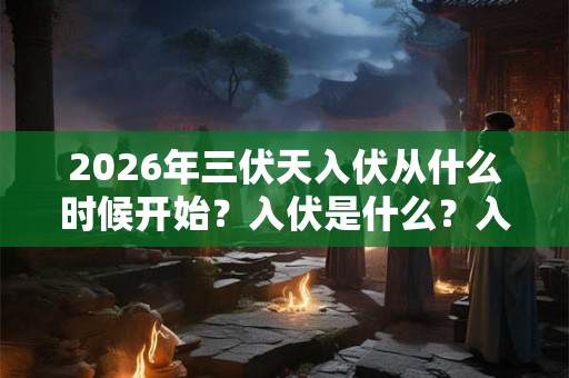 2026年三伏天入伏从什么时候开始？入伏是什么？入伏从哪天算起？