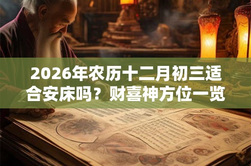 2026年农历十二月初三适合安床吗？财喜神方位一览！