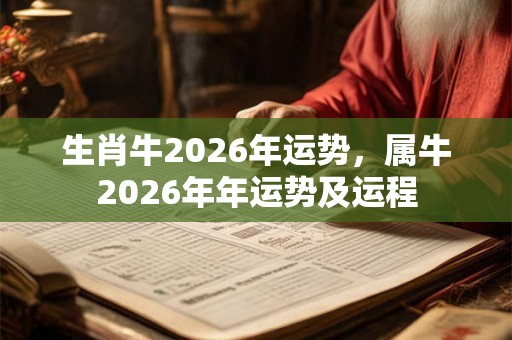 生肖牛2026年运势，属牛2026年年运势及运程