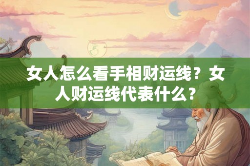女人怎么看手相财运线?女人财运线代表什么? 女人怎么看手相财运线?女人财运线代表什么?