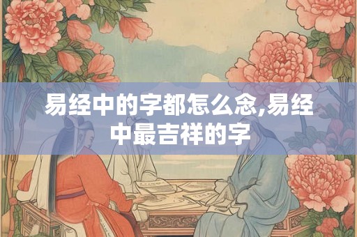 易经中的字都怎么念,易经中最吉祥的字