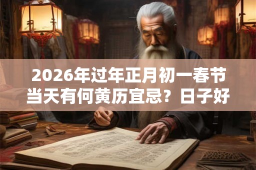 2026年过年正月初一春节当天有何黄历宜忌？日子好吗？