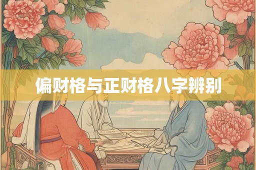偏财格与正财格八字辨别