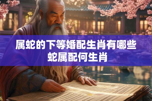 属蛇的下等婚配生肖有哪些 蛇属配何生肖 属蛇的下等婚配生肖有哪些 蛇属配何生肖
