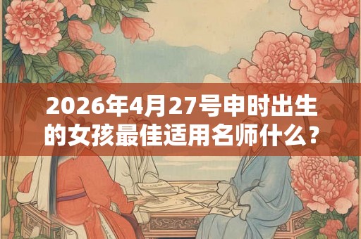 2026年4月27号申时出生的女孩最佳适用名师什么？