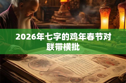 2026年七字的鸡年春节对联带横批