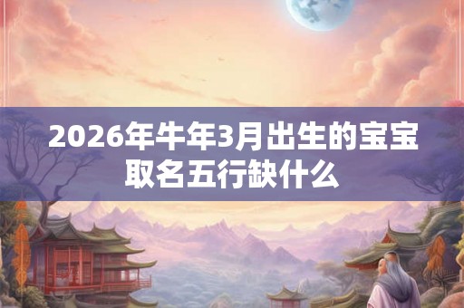 2026年牛年3月出生的宝宝取名五行缺什么