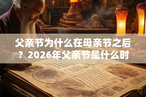 父亲节为什么在母亲节之后？2026年父亲节是什么时候？