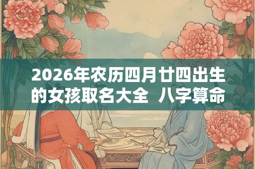 2026年农历四月廿四出生的女孩取名大全 八字算命 2026年农历四月廿四出生的女孩取名大全 八字算命