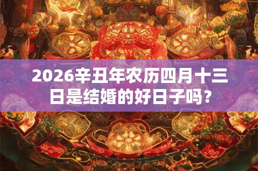 2026辛丑年农历四月十三日是结婚的好日子吗？