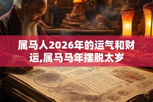 属马人2026年的运气和财运,属马马年摆脱太岁 属马人2026年的运气和财运,属马马年摆脱太岁