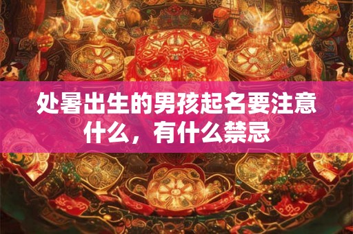 处暑出生的男孩起名要注意什么，有什么禁忌