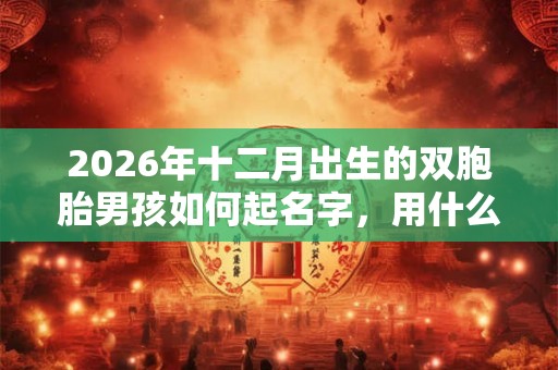 2026年十二月出生的双胞胎男孩如何起名字，用什么字比较好