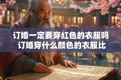 订婚一定要穿红色的衣服吗 订婚穿什么颜色的衣服比较好
