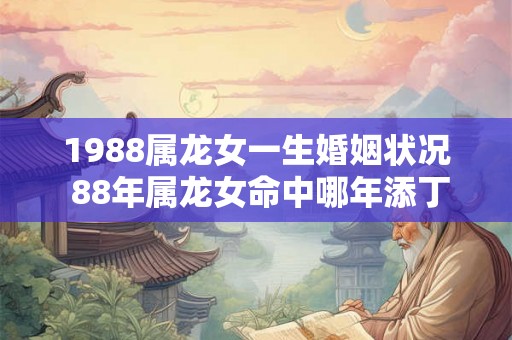 1988属龙女一生婚姻状况 88年属龙女命中哪年添丁