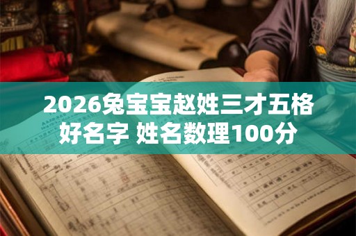 2026兔宝宝赵姓三才五格好名字 姓名数理100分