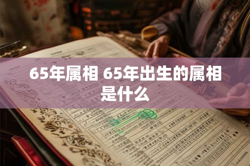 65年属相 65年出生的属相是什么
