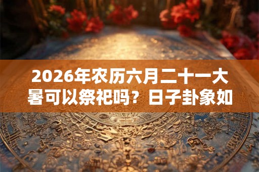 2026年农历六月二十一大暑可以祭祀吗？日子卦象如何？
