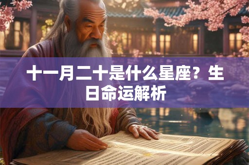 十一月二十是什么星座？生日命运解析