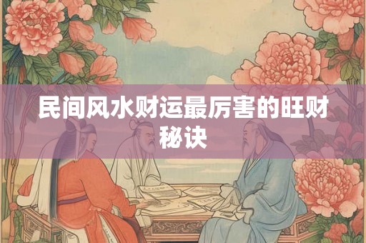 民间风水财运最厉害的旺财秘诀 民间风水财运最厉害的旺财秘诀