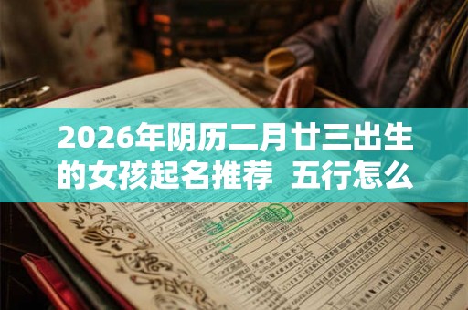 2026年阴历二月廿三出生的女孩起名推荐  五行怎么样