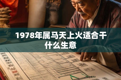 1978年属马天上火适合干什么生意