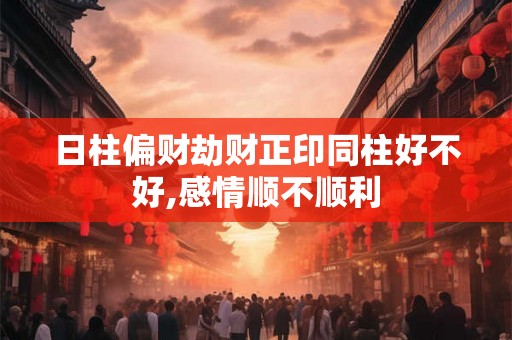 日柱偏财劫财正印同柱好不好,感情顺不顺利
