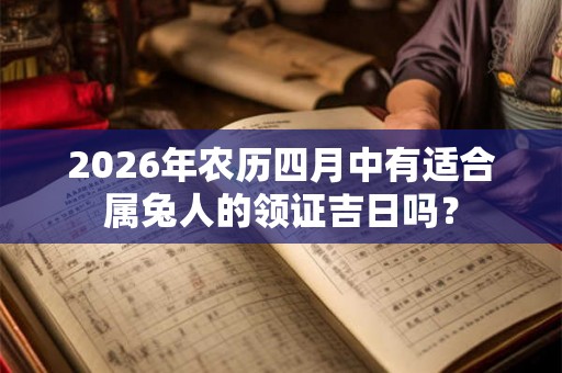2026年农历四月中有适合属兔人的领证吉日吗？