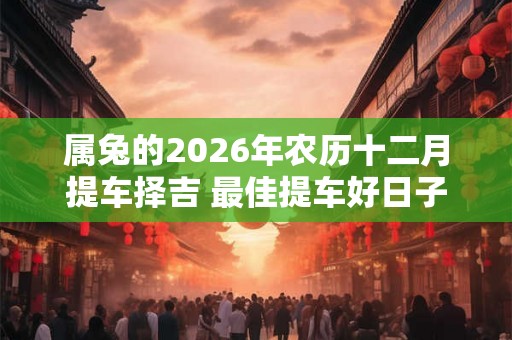 属兔的2026年农历十二月提车择吉 最佳提车好日子 属兔的2026年农历十二月提车择吉 最佳提车好日子