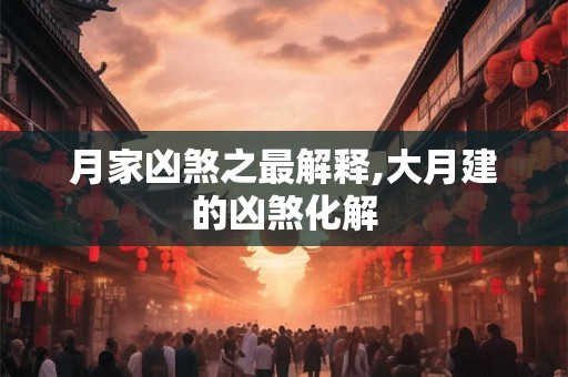 月家凶煞之最解释,大月建的凶煞化解
