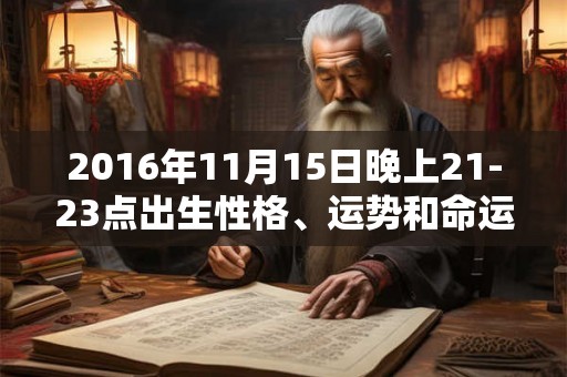 2016年11月15日晚上21-23点出生性格、运势和命运 2016年11月15日晚上21-23点出生性格、运势和命运