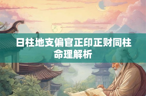 日柱地支偏官正印正财同柱命理解析