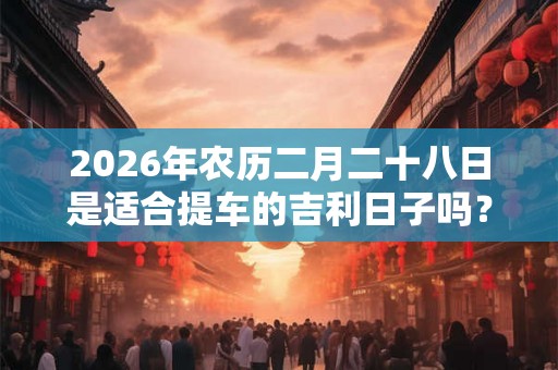 2026年农历二月二十八日是适合提车的吉利日子吗？
