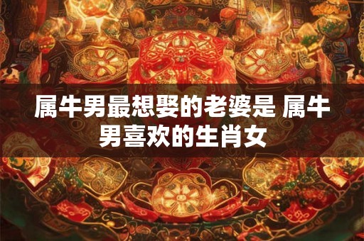属牛男最想娶的老婆是 属牛男喜欢的生肖女
