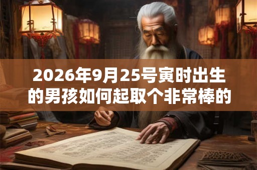 2026年9月25号寅时出生的男孩如何起取个非常棒的名字和五行属性 2026年9月25号寅时出生的男孩如何起取个非常棒的名字和五行属性