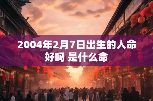 2004年2月7日出生的人命好吗 是什么命