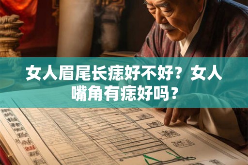 女人眉尾长痣好不好？女人嘴角有痣好吗？