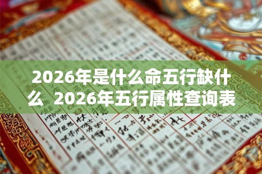 2026年是什么命五行缺什么  2026年五行属性查询表