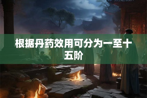 根据丹药效用可分为一至十五阶