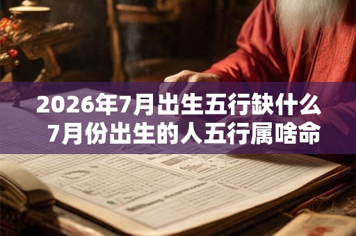 2026年7月出生五行缺什么  7月份出生的人五行属啥命