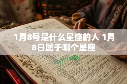 1月8号是什么星座的人 1月8日属于哪个星座