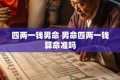 四两一钱男命 男命四两一钱算命准吗