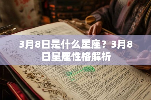 3月8日是什么星座?3月8日星座性格解析 3月8日是什么星座?3月8日星座性格解析