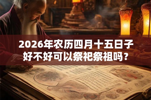 2026年农历四月十五日子好不好可以祭祀祭祖吗？