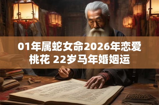 01年属蛇女命2026年恋爱桃花 22岁马年婚姻运