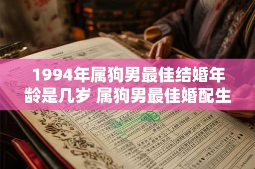 1994年属狗男最佳结婚年龄是几岁 属狗男最佳婚配生肖