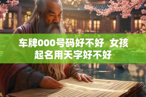 车牌000号码好不好  女孩起名用天字好不好
